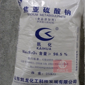 焦亞硫酸鈉，Na2S2O5，食用焦亞硫酸